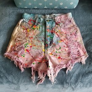 Unique painted shorts